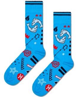 Happy Socks Happy Sock Zodiac Signs Pisces Sock * Actie * Versch.kleure/Patroon,Blauw - Maat 36/40,Maat 41/46