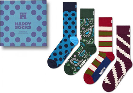 Happy Socks Happy Socks giftbox 4P sokken new vintage multi Print / Multi - 41-46