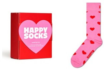 Happy Socks Heart Sock Gift Box * Actie * Roze - Maat 36/40,Maat 41/46