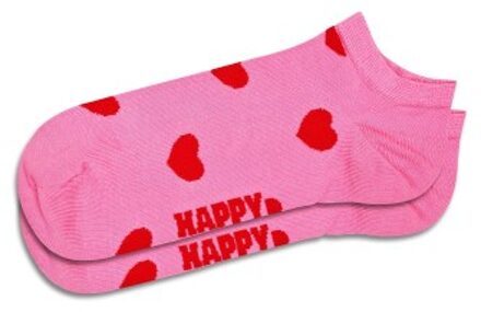 Happy Socks Hearts Low Sock * Actie * Roze,Versch.kleure/Patroon,Rood - Maat 41/46