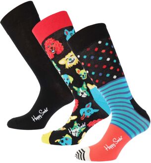 Happy Socks Heren Happy Socks Waterfall 3 Pack Sokken in Zwart - M/L