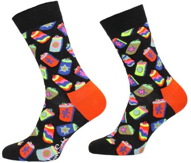 Happy Socks Heren Sokken Zwart - 36-40
