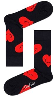 Happy Socks Jumbo Smiley Heart Versch.kleure/Patroon,Zwart - Maat 36/40,Maat 41/46