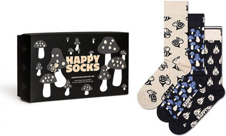 Happy Socks Monochrome Magic gift set Zwart - 36-40