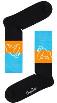 Happy Socks Mountain Gorillas Sock * Actie * Zwart - Maat 36/40