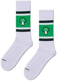 Happy Socks Mushroom Stripe Sneaker Sock * Actie * Versch.kleure/Patroon,Wit - Maat 36/40,Maat 41/46