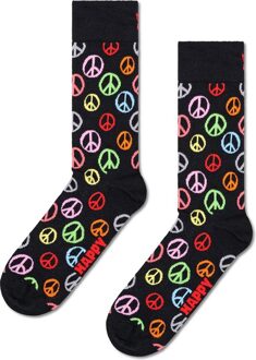 Happy Socks peace - maat en 41-46 Zwart - 36-40