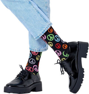 Happy Socks peace - maat en 41-46 Zwart - 36-40