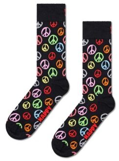 Happy Socks Peace Sock * Actie * Beige,Blauw,Zwart - Maat 36/40,Maat 41/46