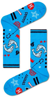 Happy Socks pisces sterrenbeeld vissen - - maat 36-40 Blauw