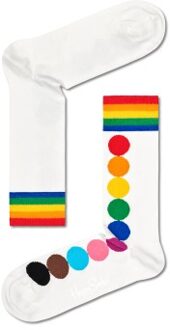 Happy Socks Pride Dot Sock * Actie * Wit,Versch.kleure/Patroon - Maat 36/40,Maat 41/46