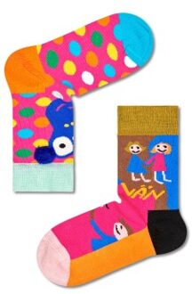Happy Socks Rock Your Socks Friend Kids Sock * Actie * Versch.kleure/Patroon,Blauw,Groen,Roze - 4-6 jr,7-9 jr