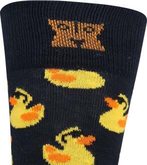 Happy Socks Rubber Duck - Donkerblauw/Geel - Unisex - Maat 41-46