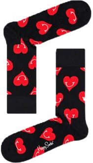 Happy Socks Smiley Heart Sock * Actie * Versch.kleure/Patroon,Zwart - Maat 41/46