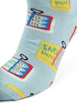 Happy Socks Sokken Sardine Tin Lichtblauw - 41-46