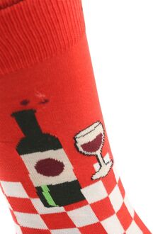 Happy Socks Sokken Wine and Dine Rood - 41-46