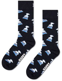 Happy Socks Something Fishy Sock * Actie * Zwart - Maat 36/40,Maat 41/46