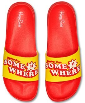 Happy Socks Sunny Day Pool Slide * Actie * Rood,Versch.kleure/Patroon,Geel - Maat 36/37,Maat 38/39,Maat 40/41,Maat 42/43