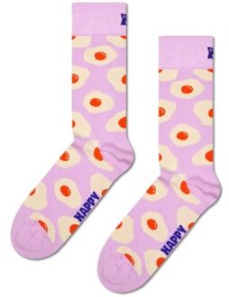 Happy Socks Sunny Side Up Sock * Actie * Zwart,Lila - Maat 41/46