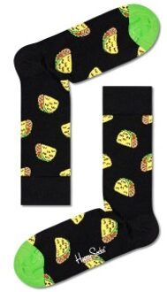 Happy Socks Taco To Go Sock * Actie * Groen,Versch.kleure/Patroon,Zwart - Maat 41/46