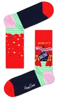 Happy Socks World's Strongest Mom * Actie * Versch.kleure/Patroon,Rood - Maat 36/40