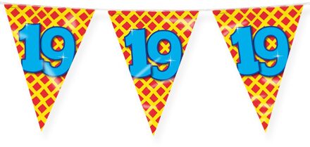 Happy Verjaardag Vlaggenlijn 19 Jaar (10m) Multikleur - Print