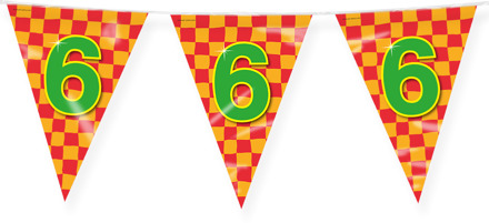 Happy Verjaardag Vlaggenlijn 6 Jaar (10m) Multikleur - Print