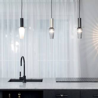 Harakiri hanglamp, zwart/rookgrijs zwart, rookgrijs