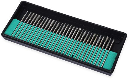 Hard 30pcs Nagellak Remover Diamond Burr Bits voor Nail Boor Machine met Plastic Doos Professionele Bits Boor Kit