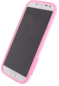 Hard Bumper Case Samsung Galaxy I9505 S4 Pink/Trans.