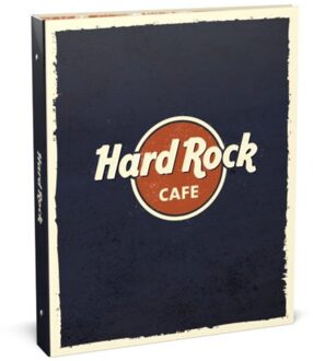 Hard rock ringband a4 23-rings, kleur logo blauw