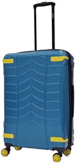 Hard Shell Blue Cabin Koffer 4 Wielbagage Reistas Blauw