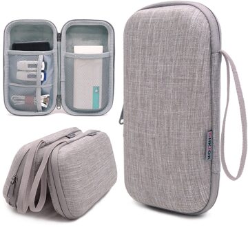 Hard Shell Carrying Storage Reistas Zak Voor Romoss Powerbank/Externe Harde Schijf/Hdd/Elektronica/Accessoires U Disk grijs