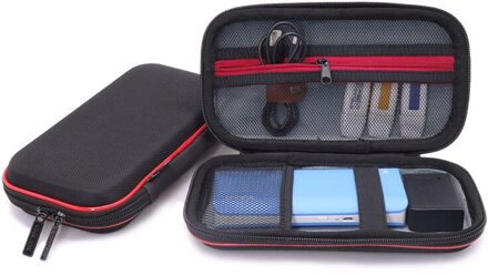 Hard Shell Carrying Storage Reistas Zak Voor Romoss Powerbank/Externe Harde Schijf/Hdd/Elektronica/Accessoires U Disk zwart rood