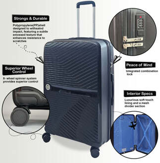 Hard Shell Reisbagage Koffers Navy