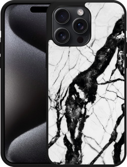 Hardcase Hoesje geschikt voor iPhone 15 Pro Max Marmer Design