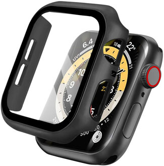 Hardcase + Screenprotector voor de Apple Watch Serie 1-3 38 mm - Zwart