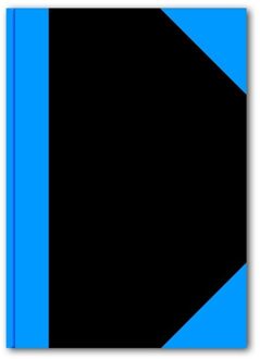 Hardcover Schrift - Set van 5x stuks - lijntjes - A5 formaat - luxe - 192 blz - zwart -192 paginas m