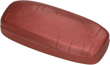 Harde brillenkoker - bordeaux rood - 15,5 cm - kunststof - koker voor brillen