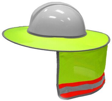 Harde Hoed Zonnescherm Hals Shield Zon Bescherming Met Reflecterende Strip En Hoge Zichtbaar Mesh Voor Hardhats/Helm