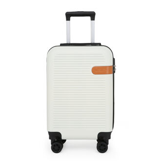 Harde Schaal Cabine 36 x 22 x 56 cm ABS Koffer Geschikt voor Easyjet, Ryanair, Wizzair Crème