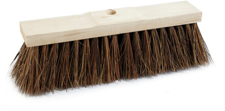Harde straatbezem/buitenbezem kop Piassava - breedte 50 cm - hout - Bezems
