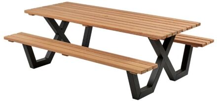 Hardhout - Picknicktafel - Bruin - 230x160x76 cm