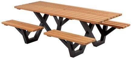 Hardhout - Picknicktafel - Bruin - 230x160x76 cm