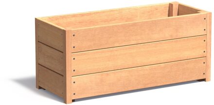 Hardhouten plantenbak CARREZ 100x40x44cm.