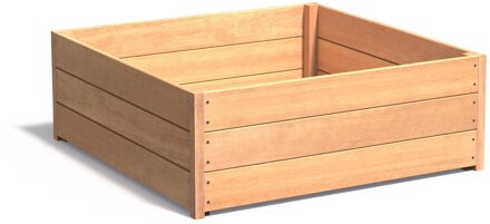 Hardhouten plantenbak CARREZ 120x120x44cm.