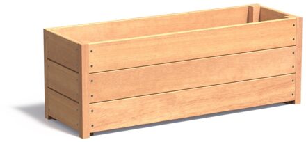 Hardhouten plantenbak CARREZ 120x40x44cm.