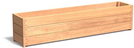 Hardhouten plantenbak CARREZ 200x40x44cm.