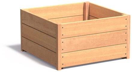 Hardhouten plantenbak CARREZ 80x80x44cm.