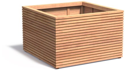 Hardhouten plantenbak Malaga 120x120x75cm.